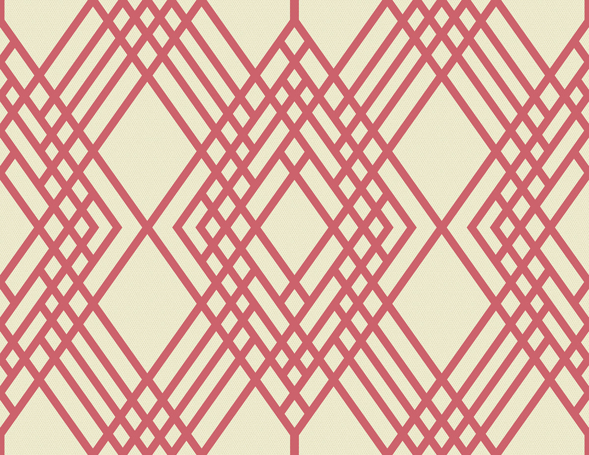 Seabrook Designs  Cayman Geometric Coastal Off-White , Rose   - TA21301