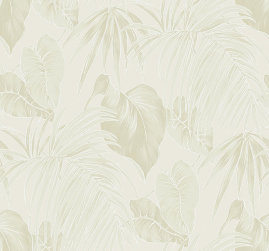 Seabrook Designs  Dominica Botanical Coastal Metallic Gold, Off-White, , Light Tan   - TA21605