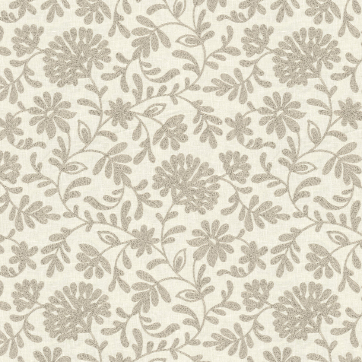 STOUT TEXTILES  MULTIPURPOSE,EMBROIDERIES TRANSITIONAL,, FLORAL BIRCH   - TALI-2