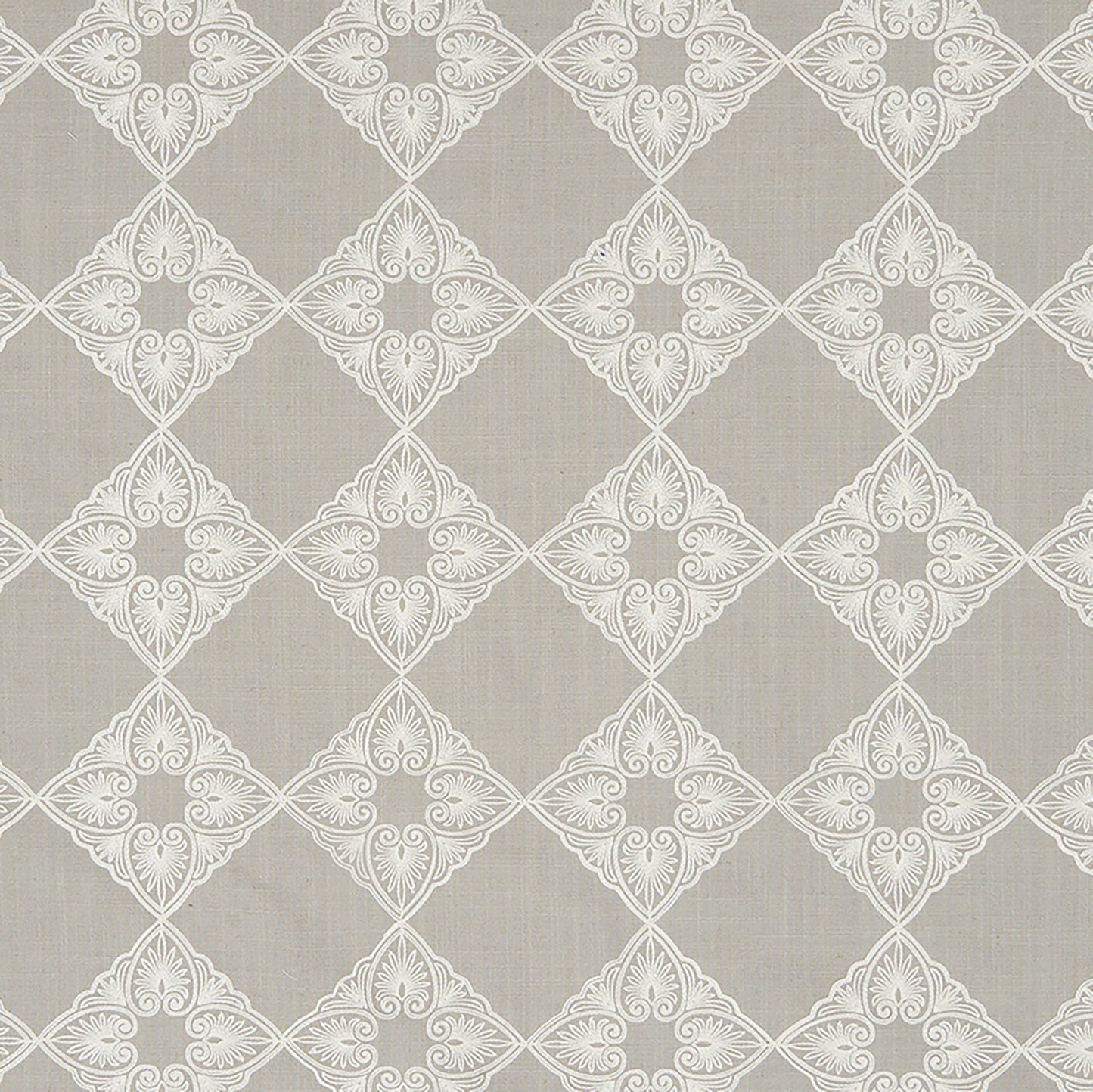 JF Fabrics TALISMAN 94 Fabric Traditional,Transitional,Contemporary,Diamond,Floral,Geometric Grey,Silver  Embroidery - 7627794 J8201