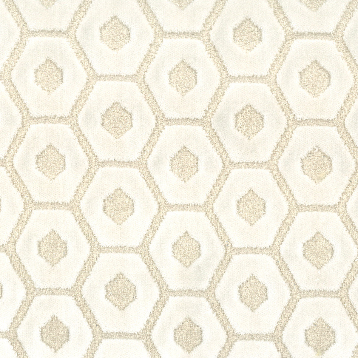 STOUT TEXTILES  UPHOLSTERY,VELVET TRADITIONAL, GEOMETRIC EGGSHELL,IVORY   - TAMB-3