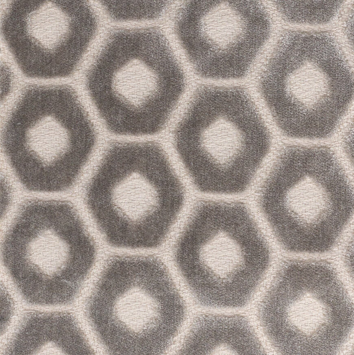 STOUT TEXTILES  UPHOLSTERY,VELVET TRADITIONAL, GEOMETRIC GREY   - TAMB-4