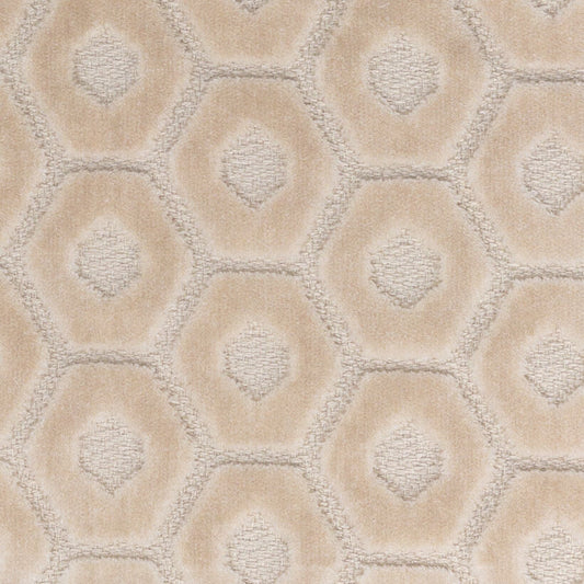 STOUT TEXTILES  UPHOLSTERY,VELVET TRADITIONAL, GEOMETRIC CREAM   - TAMB-5