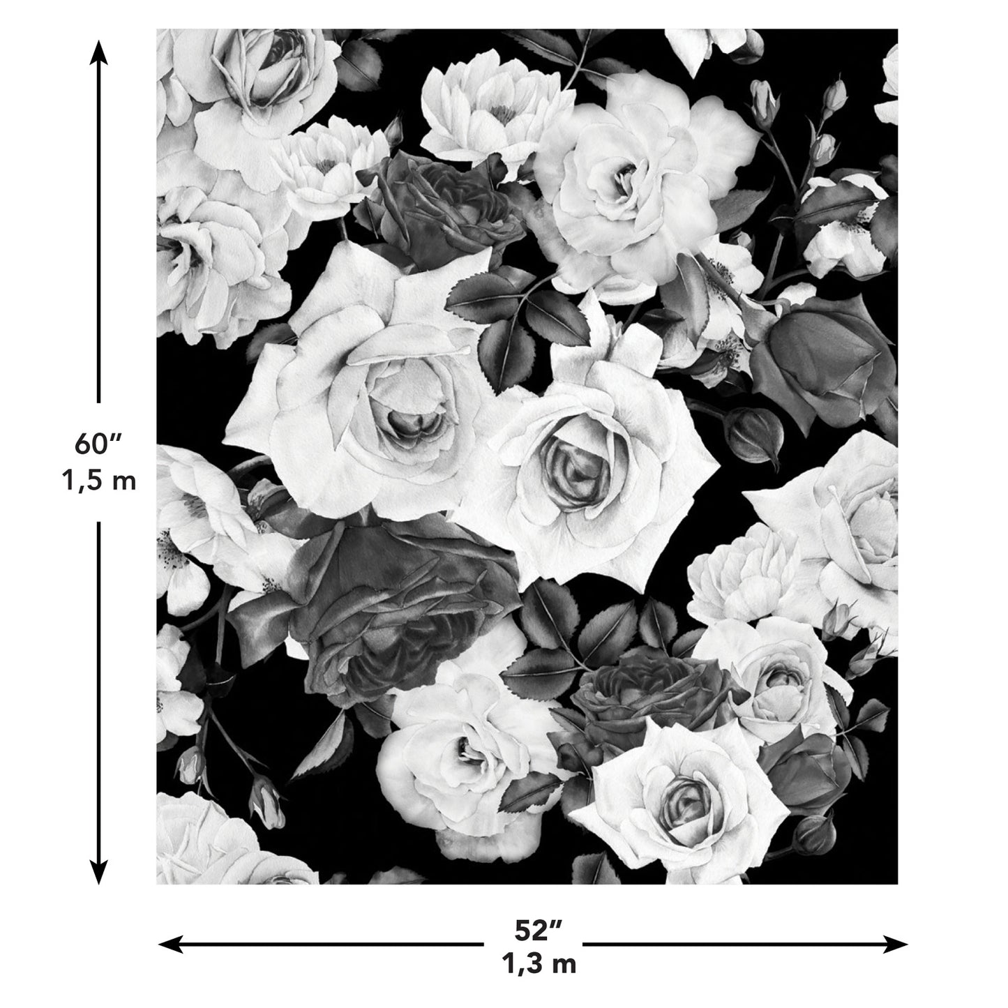 York Wallcoverings RoomMates Floral Tapestry Modern Botanical Blacks  Wallpaper - TAP4887LG