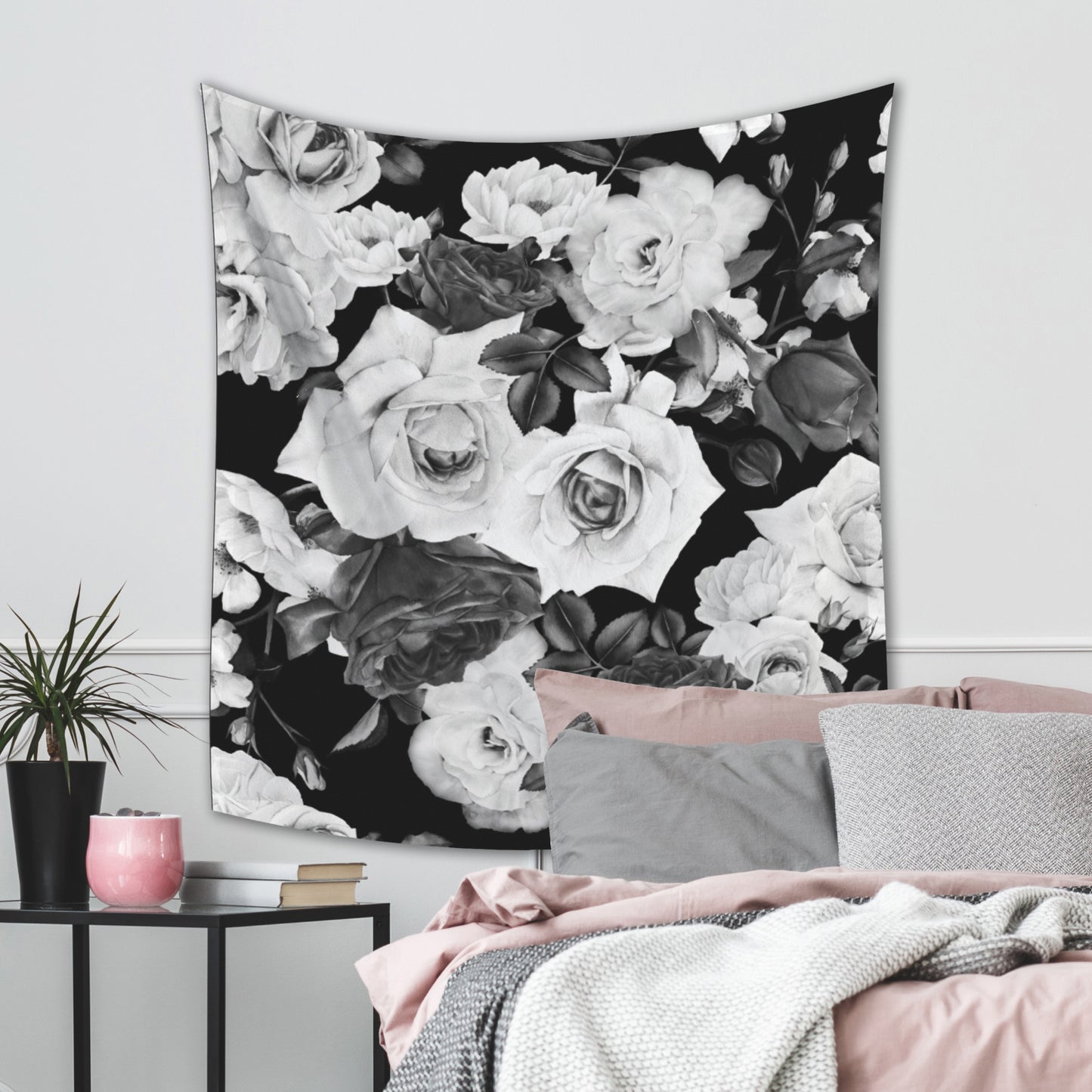 York Wallcoverings RoomMates Floral Tapestry Modern Botanical Blacks  Wallpaper - TAP4887LG
