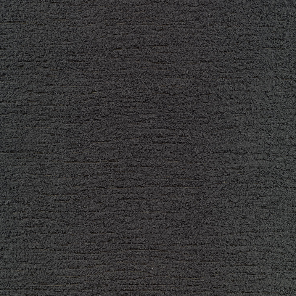 Dark charcoal textured fabric with subtle horizontal grain and soft matte finish.