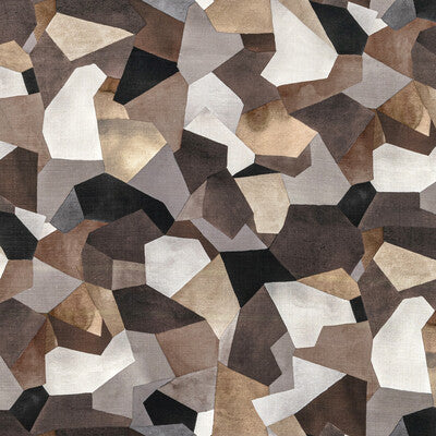 KRAVET COUTURE LINEN GEOMETRIC BROWN,BLACK,GREY   - TAVORO.86.0