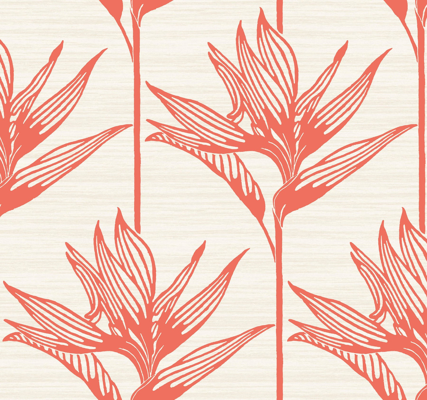 York Wallcoverings York Wallcoverings Bird of Paradise Coral Wallpaper  Botanical Oranges   - TC2676