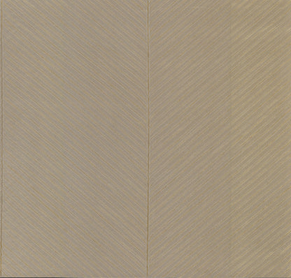 York Wallcoverings York Wallcoverings Palm Chevron Taupe and Gold Wallpaper  Textures Neutrals   - TC2699