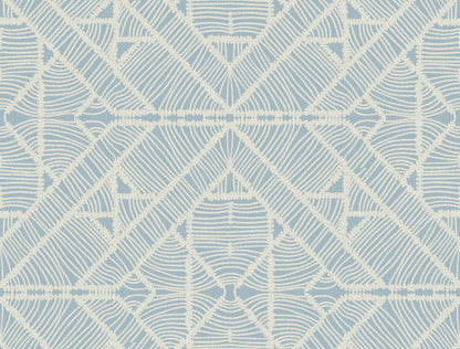 York Wallcoverings Inspired by Color Diamond Macrame Blue Wallpaper   Blues   - TC2704