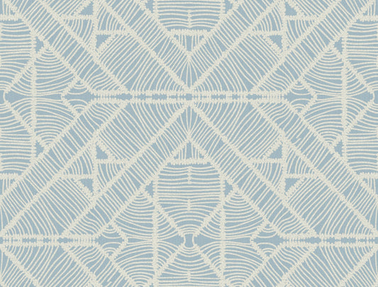 York Wallcoverings Inspired by Color Diamond Macrame Blue Wallpaper   Blues   - TC2704