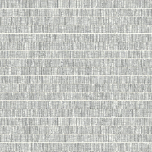 Seabrook Designs  Blue Grass Band Grasscloth Contemporary Lunar Gray   - TC70008