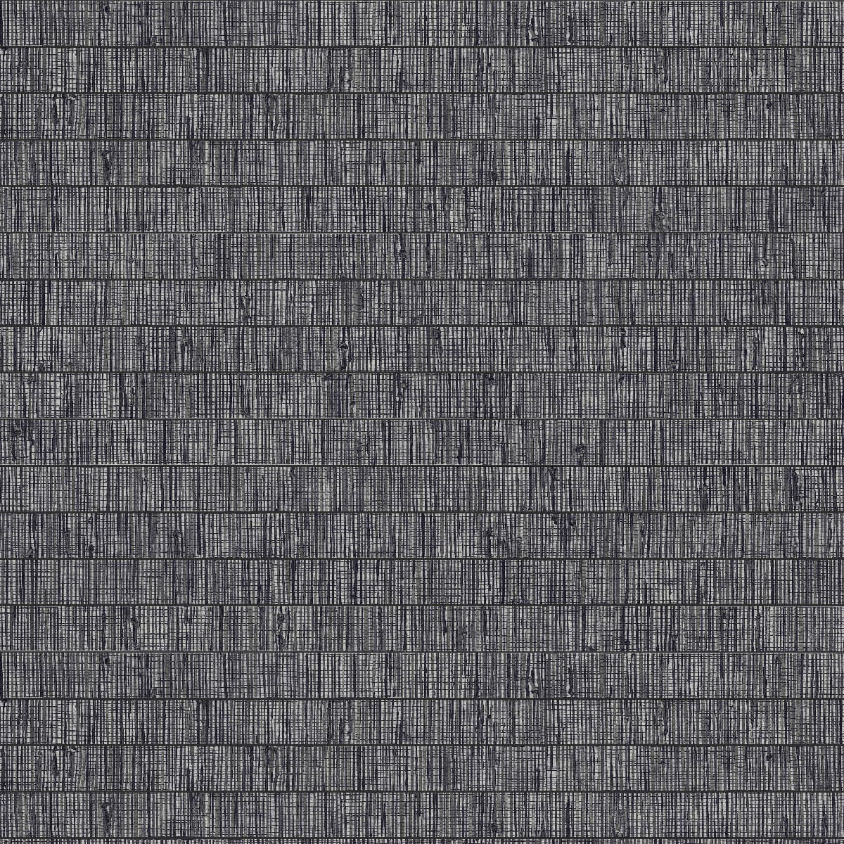 Dark gray woven fabric texture with subtle horizontal stripes; tweed-style upholstery or garment material.