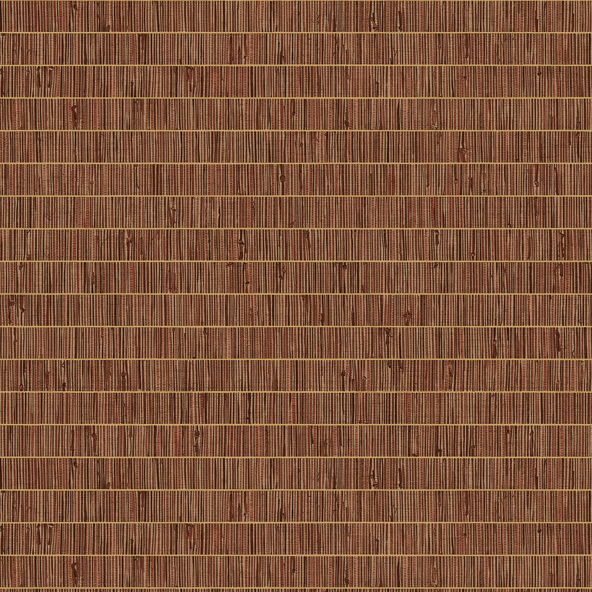 Seabrook Designs  Blue Grass Band Grasscloth Contemporary Terra Cotta   - TC70016
