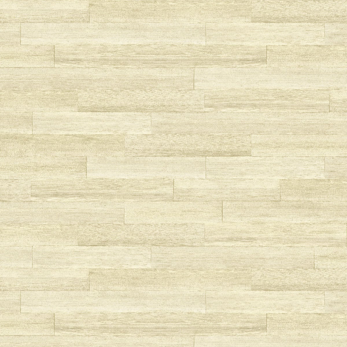 Creamy beige wood-look tile planks arranged in a staggered horizontal pattern.