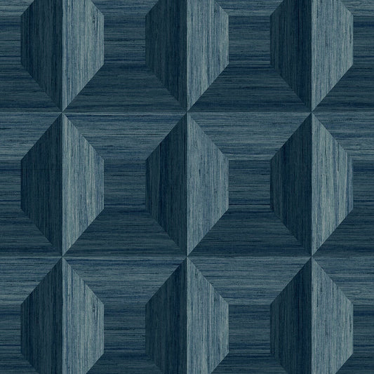Seabrook Designs  Squared Away Geometric Geometric Contemporary Blue   - TC70602