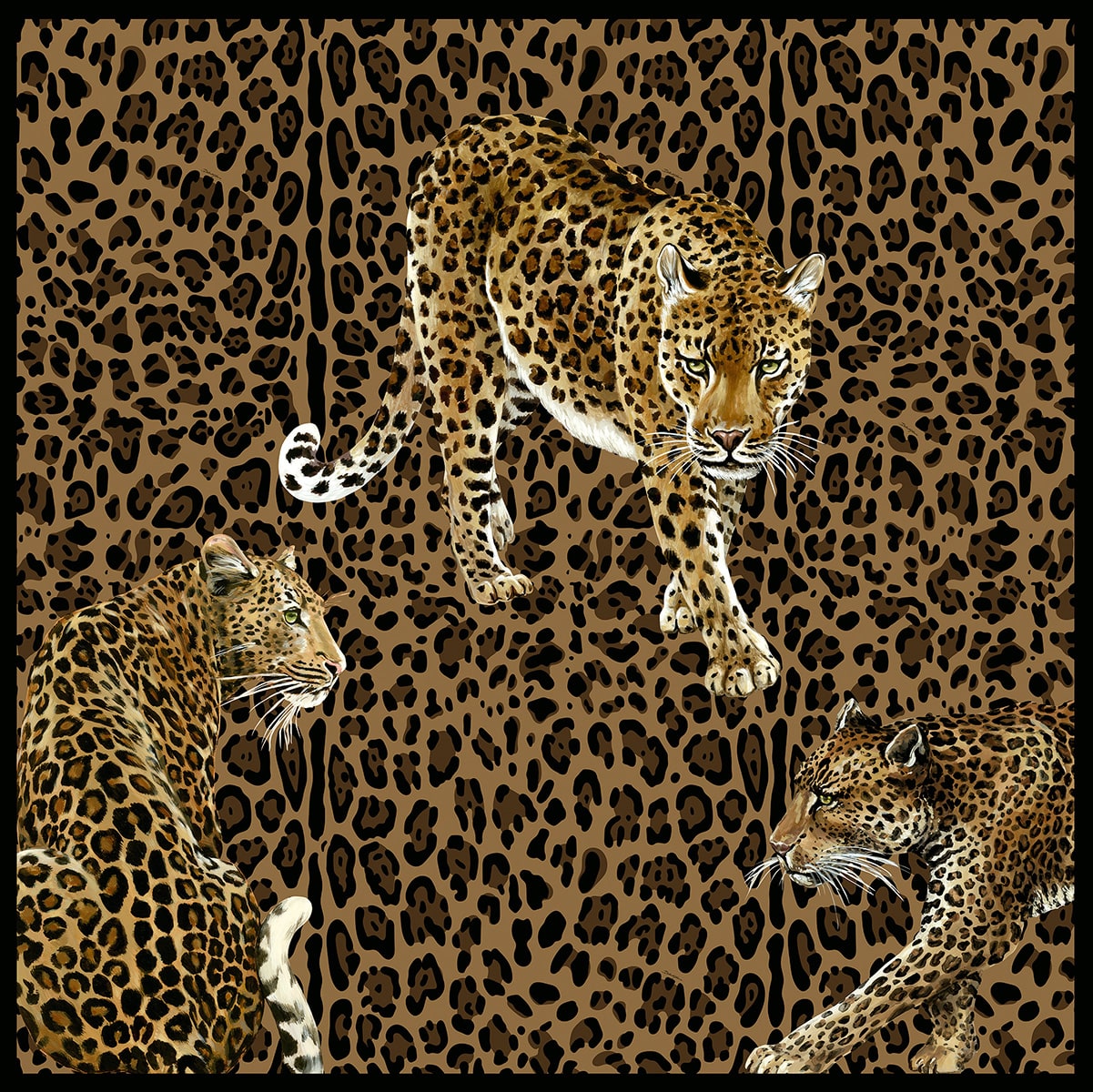 Dolce & Gabbana Casa  Leopardo Mural Animal Print Contemporary Browns , Taupes   - TCW001TCAI5UL033