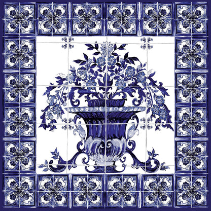 Dolce & Gabbana Casa  Vase Mediterraneo Mural Tile Contemporary Blues   - TCW001TCAI8UB003