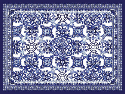 Dolce & Gabbana Casa  Blu Mediterraneo Mural Damask Contemporary Blues   - TCW006TCAI8UB025