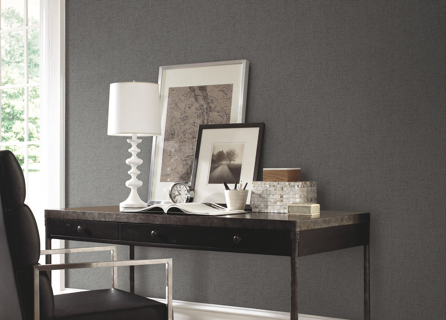 York Wallcoverings York Wallcoverings Well Suited Black Wallpaper  Textures Blacks   - TD1010N
