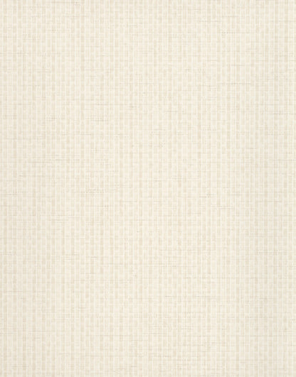 White wallpaper with a petite metro tile geometric pattern and subtle textured finish.