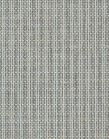 White wallpaper with a petite Metro tile pattern, featuring small rectangular tiles in a uniform grid of whites and off-whites.