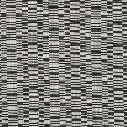 JF Fabrics Crypton Home TEMPO 99 Fabric Stripe, Texture Black, Grey, White  Woven, Chenille - 8947899 J8921