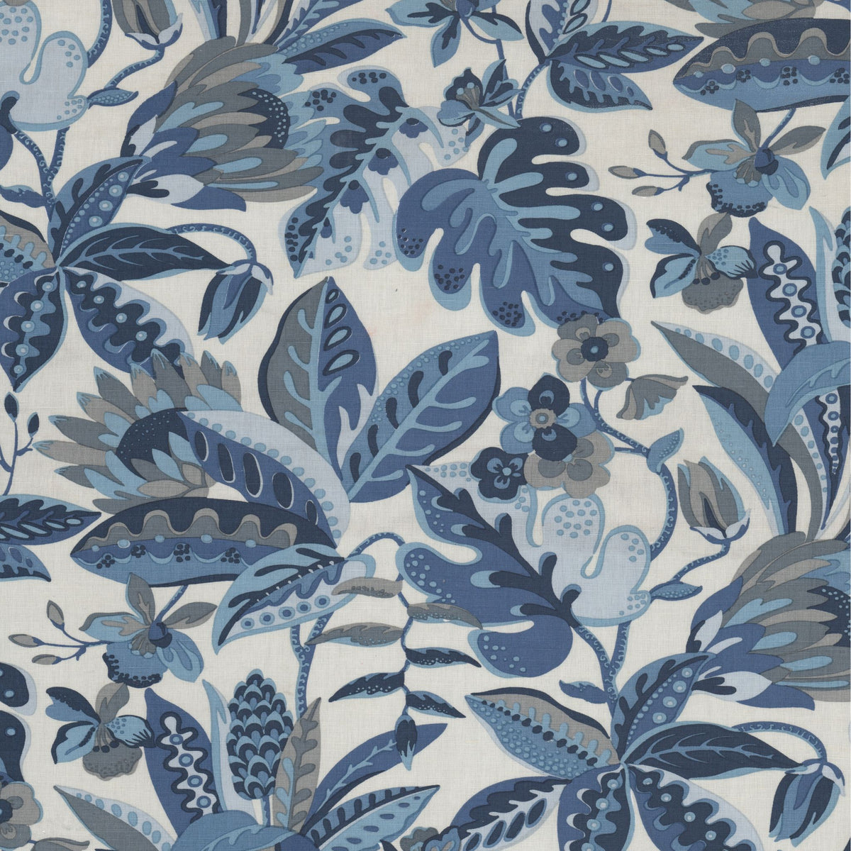 STOUT TEXTILES  MULTIPURPOSE,PRINT TRANSITIONAL,, FLORAL COBALT,SAPPHIRE   - TENS-5