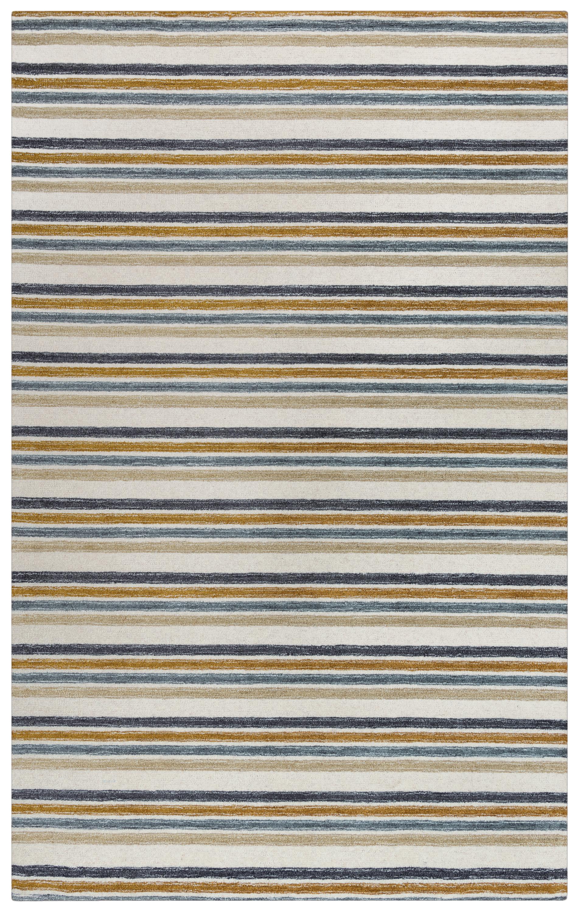 Contemporary rug with a geometric pattern, 5' x 8'.