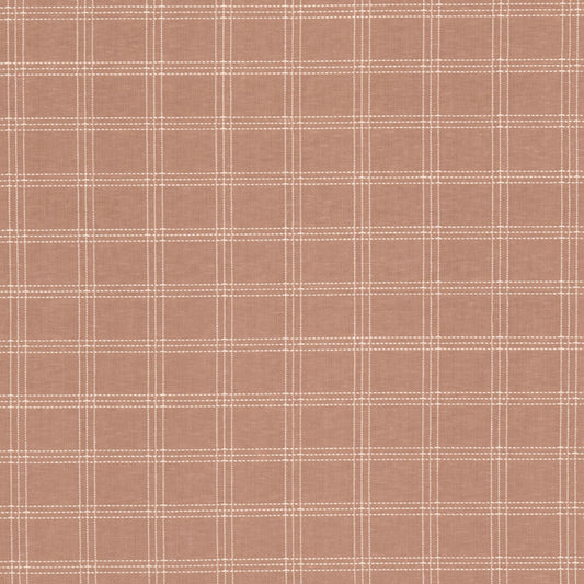 STOUT TEXTILES  MULTIPURPOSE,CHENILLE TRADITIONAL, PLAID/CHECK PEACH   - TETH-2