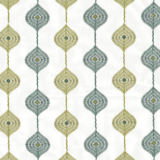 STOUT TEXTILES  DRAPERY,EMBROIDERIES TRADITIONAL, OGEE SEAFOAM,SEAMIST   - TETR-2