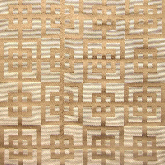 SCALAMANDRE OUTLET  FABRIC TIME SQUARED  FABRIC CAMEL   - TF 429A7626