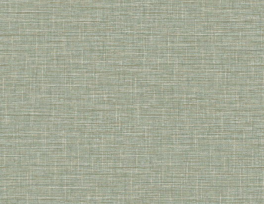 DuPont Tedlar Textures Grasmere Weave Faux Linen Contemporary Green Matte Sidewall - TG60110