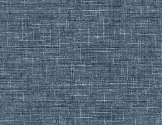 DuPont Tedlar Textures Grasmere Weave Faux Linen Contemporary Blue Matte Sidewall - TG60136