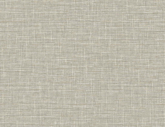 DuPont Tedlar Textures Grasmere Weave Faux Linen Contemporary Brown Matte Sidewall - TG60142