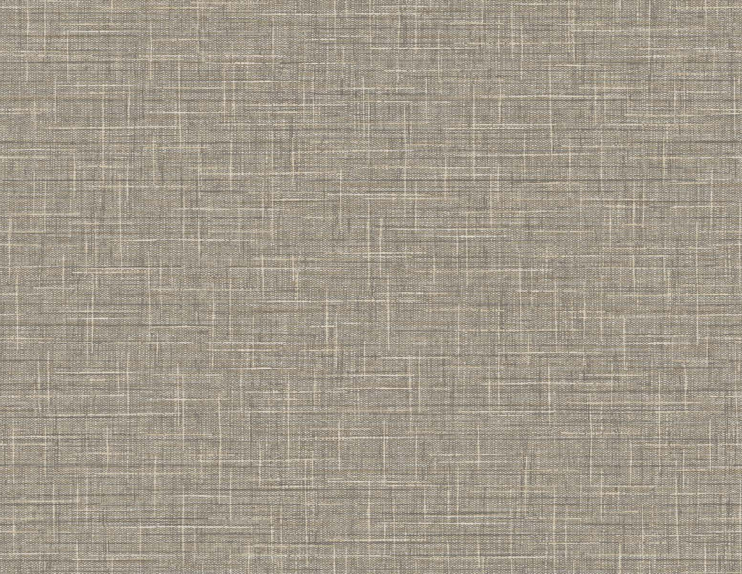 DuPont Tedlar Textures Grasmere Weave Faux Linen Contemporary Brown Matte Sidewall - TG60143