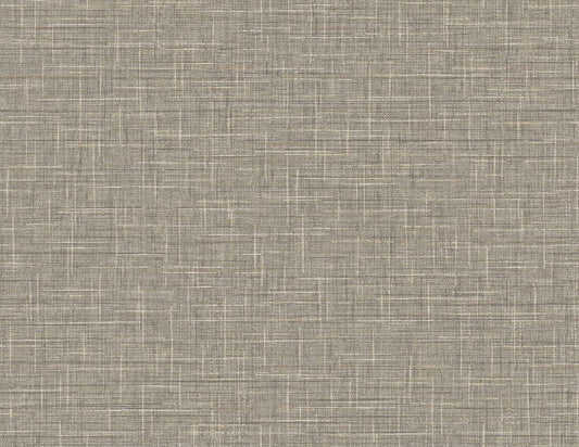 DuPont Tedlar Textures Grasmere Weave Faux Linen Contemporary Brown Matte Sidewall - TG60143