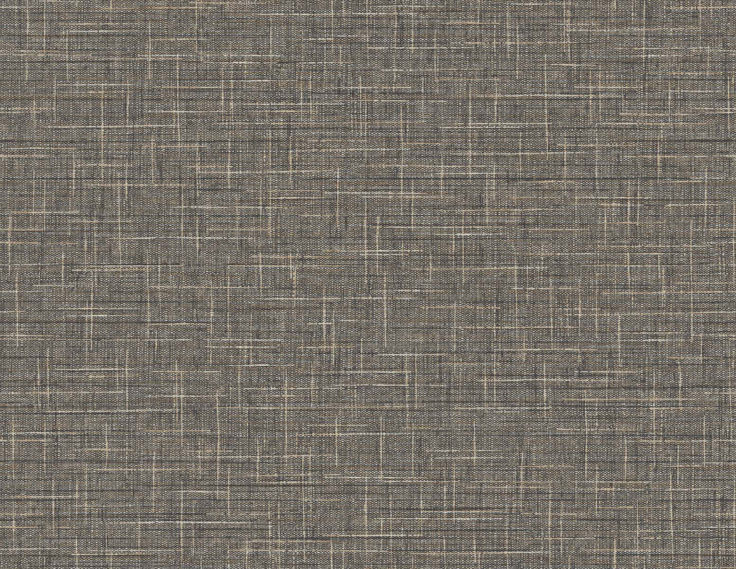 DuPont Tedlar Textures Grasmere Weave Faux Linen Contemporary Brown Matte Sidewall - TG60149