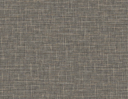 DuPont Tedlar Textures Grasmere Weave Faux Linen Contemporary Brown Matte Sidewall - TG60149