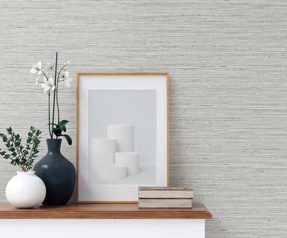 DuPont Tedlar Textures Edmond Faux Sisal Faux Grasscloth Contemporary Grey Matte  - TG60315
