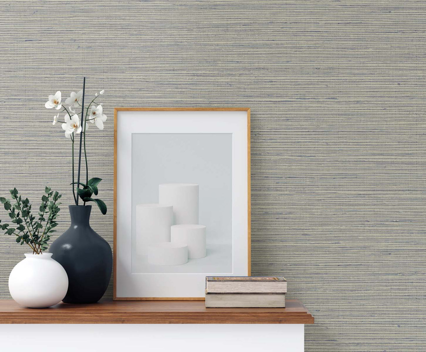 DuPont Tedlar Textures Edmond Faux Sisal Faux Grasscloth Contemporary Grey Matte  - TG60332