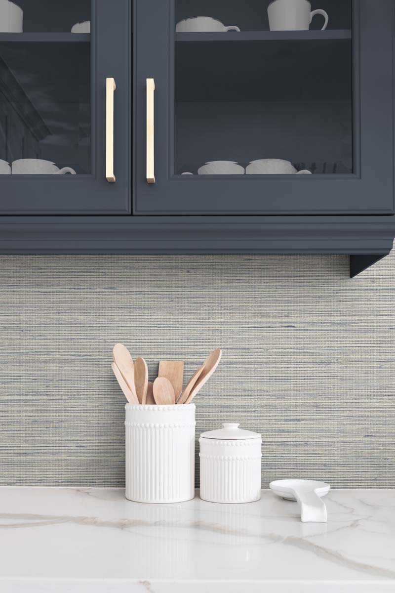 DuPont Tedlar Textures Edmond Faux Sisal Faux Grasscloth Contemporary Grey Matte  - TG60332