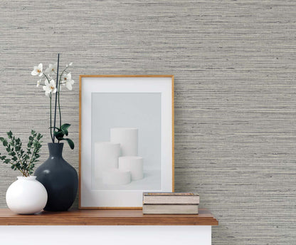 DuPont Tedlar Textures Edmond Faux Sisal Faux Grasscloth Contemporary Grey Matte  - TG60352
