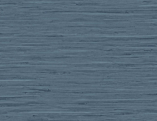 DuPont Tedlar Textures Marion Faux Arrowroot Faux Grasscloth Contemporary Blue Matte Sidewall - TG60502