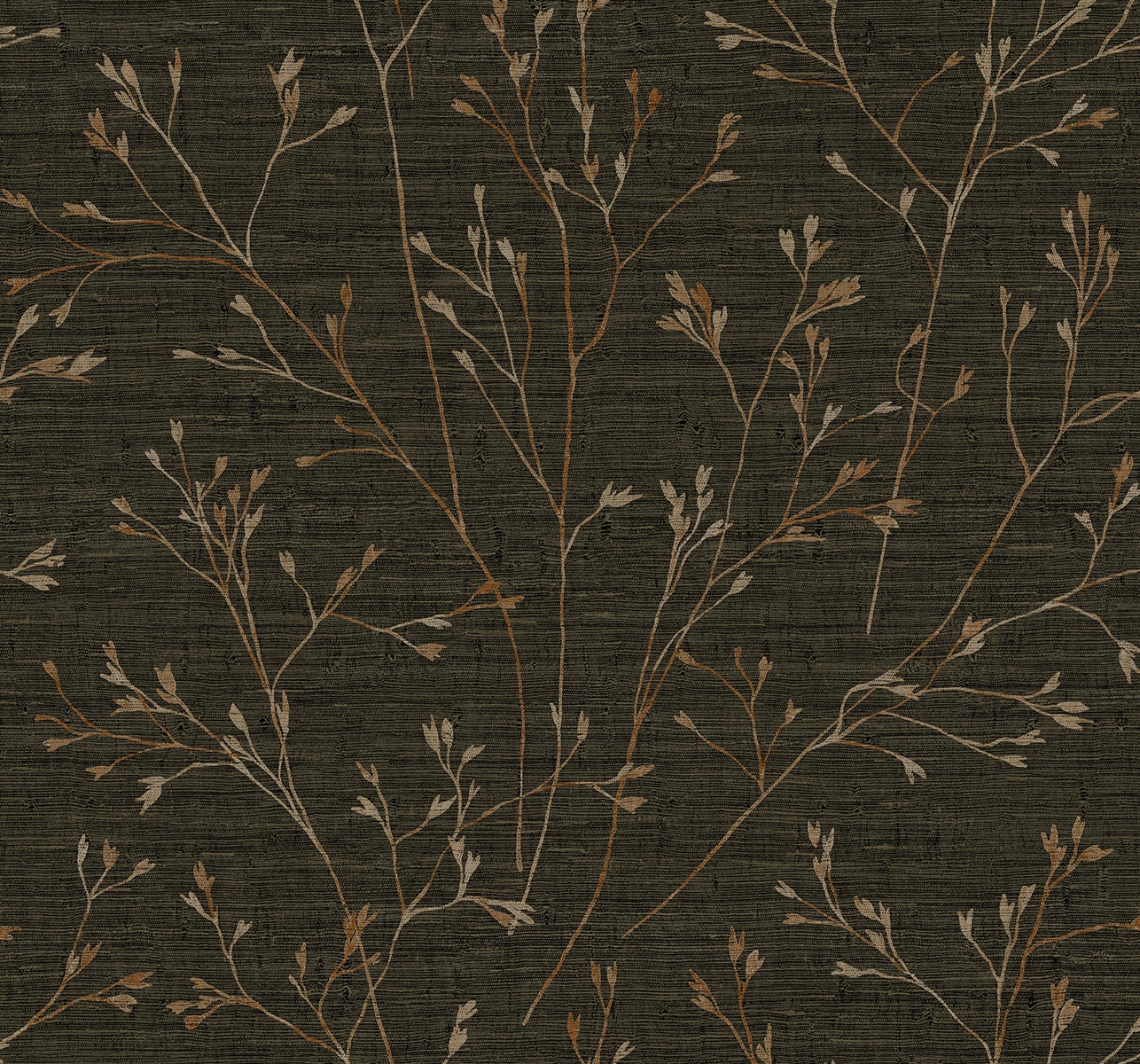 Seabrook Designs Fibers and Threads Withington Branch Botanical Contemporary Browns & Taupes   - TH90306