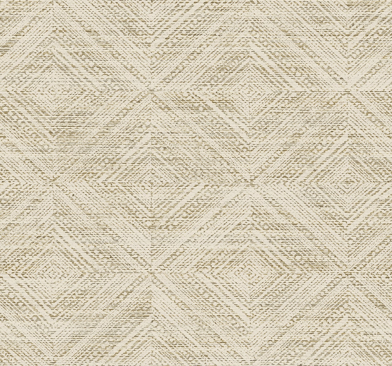 Seabrook Designs Fibers and Threads Leigh Diamond Geometric Contemporary Warm Neutrals & Beiges   - TH91606