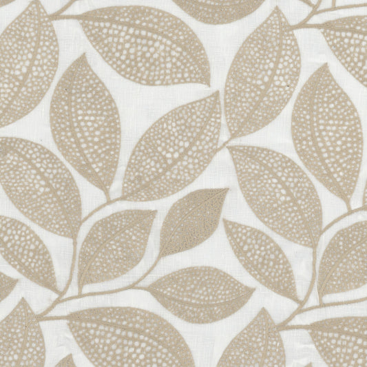 STOUT TEXTILES  DRAPERY,EMBROIDERIES TRANSITIONAL,, LEAF CARAMEL   - THET-1