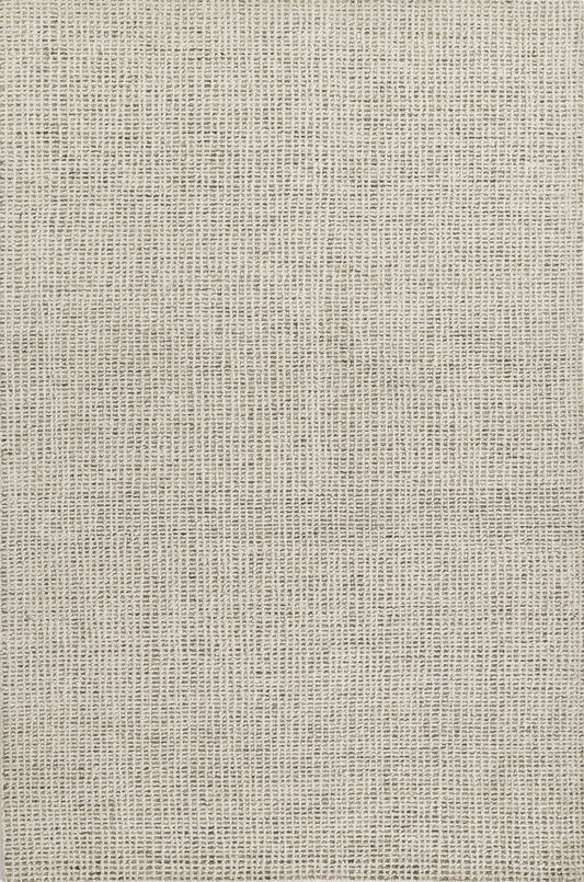 Beige-gray textured woven fabric with a subtle grid pattern; linen-look upholstery material.