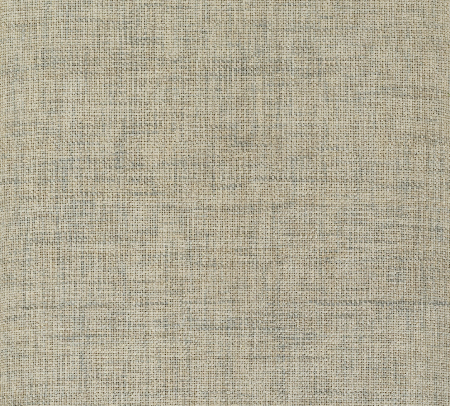 Beige linen-look woven rug runner with subtle gray flecks, 2' x 8'.