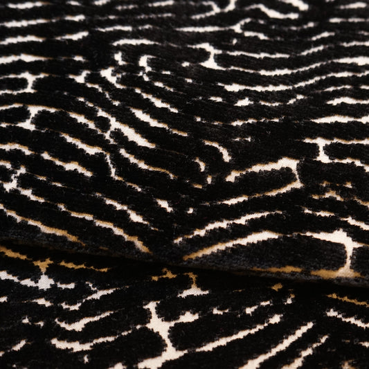 JF Fabrics JF Studio TIGER 99 Fabric Traditional,Transitional,Contemporary,Novelty Black  Texture,Velvet - 6000899 SJ101